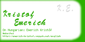 kristof emerich business card